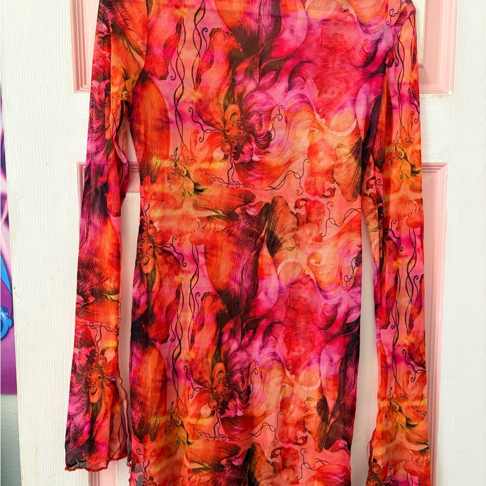 SHEIN Vibrant Multicolor Mini Dress